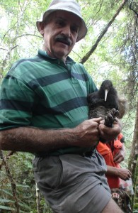 Cuddly, isn't he? And the kiwi's nice too. John Gray and Blew