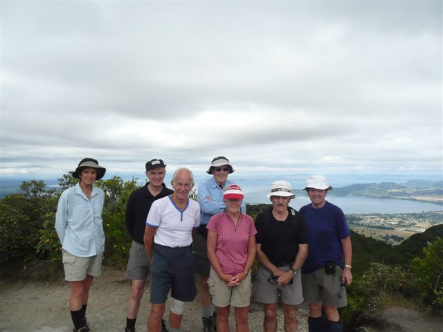 On top of Mt Tauhaura = before lunch