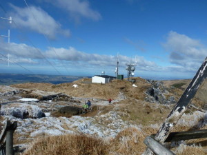 The communication tower on Taraponui