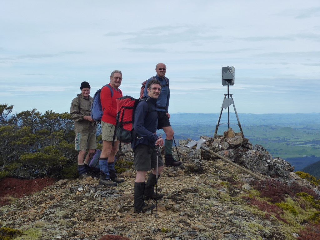 Les, Ted, Marc and Colin at Pohutahaha Trig