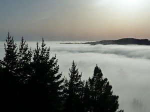 The fog below, and sunshine above