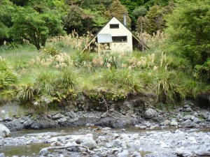 Daphne Hut from the river bank opposite