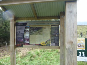 The new shelter and signage at Mill Road carpark