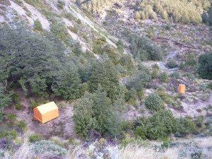 A closer view of Studholme Bivvy and loo