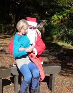 Santa and Jude on his knee