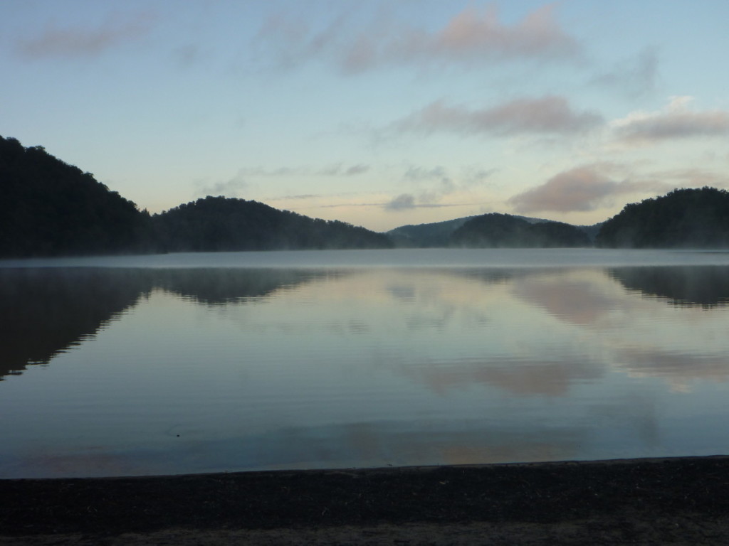 Lake Waikareiti on the Monday morning (Day 3)